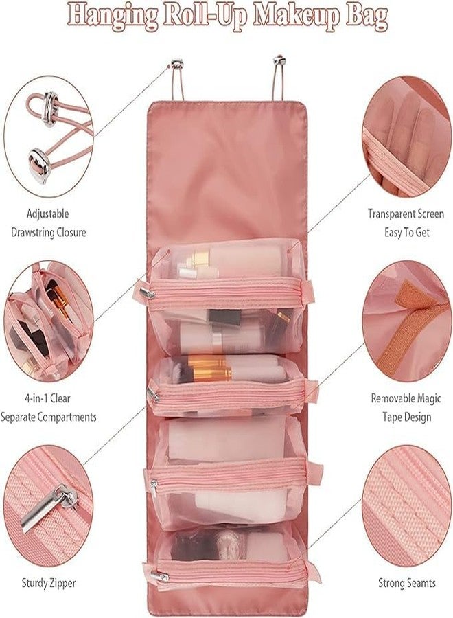 GNOLY 4 in 1 Toiletry Bag Makeup Pouch Cosmetic Organizer Bag Foldable Cosmetic Organizer Bag for Travel (1Pcs) - Image 4
